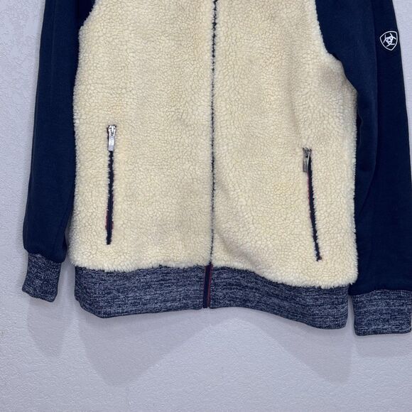 Ariat Jacket Womens XS Winter Cream Sherpa Baseball Bomber AriatTEK Zip - Picture 5 of 10